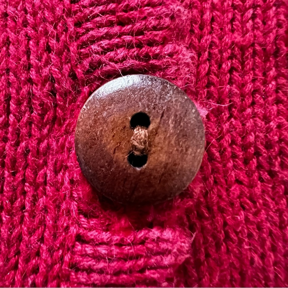 Marisa Christina Vintage Red Wool Blend Americana Teddy Bear Knit Sweater Vest S - Picture 6 of 16